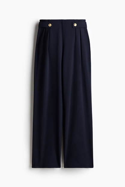 Navy Jersey Trousers