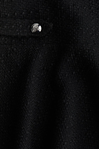 Bouclé Mini Skirt With Buttons