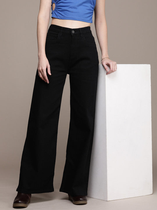 Wide Leg High-Rise Stretchable Jeans