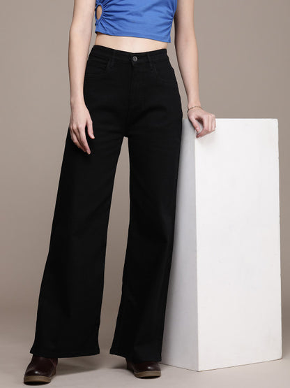 Wide Leg High-Rise Stretchable Jeans