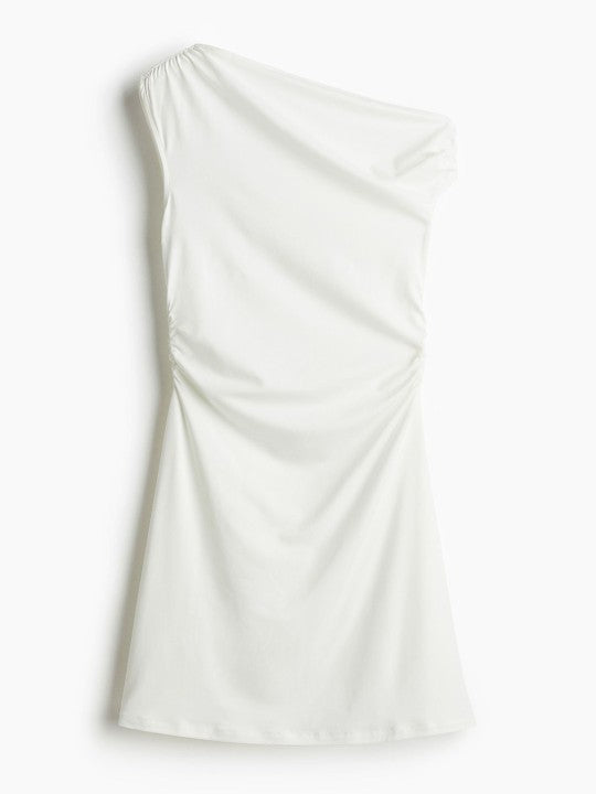 One Shoulder Dress With Twist Detail
