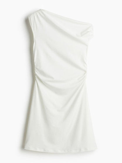 One Shoulder Dress With Twist Detail