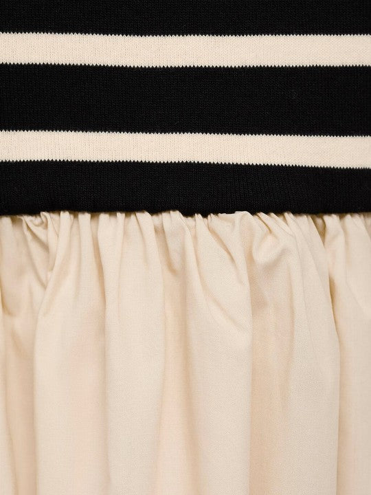 Striped Drop-Waist Mini Dress