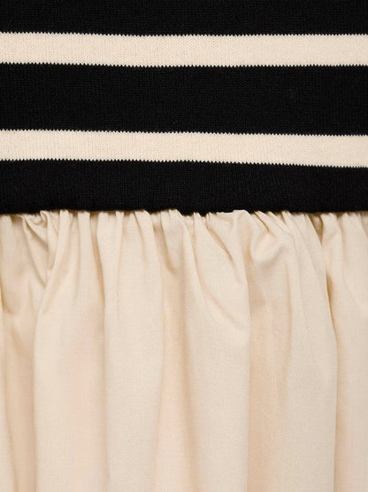 Striped Drop-Waist Mini Dress