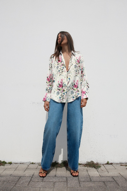 Printed Satin Shirt