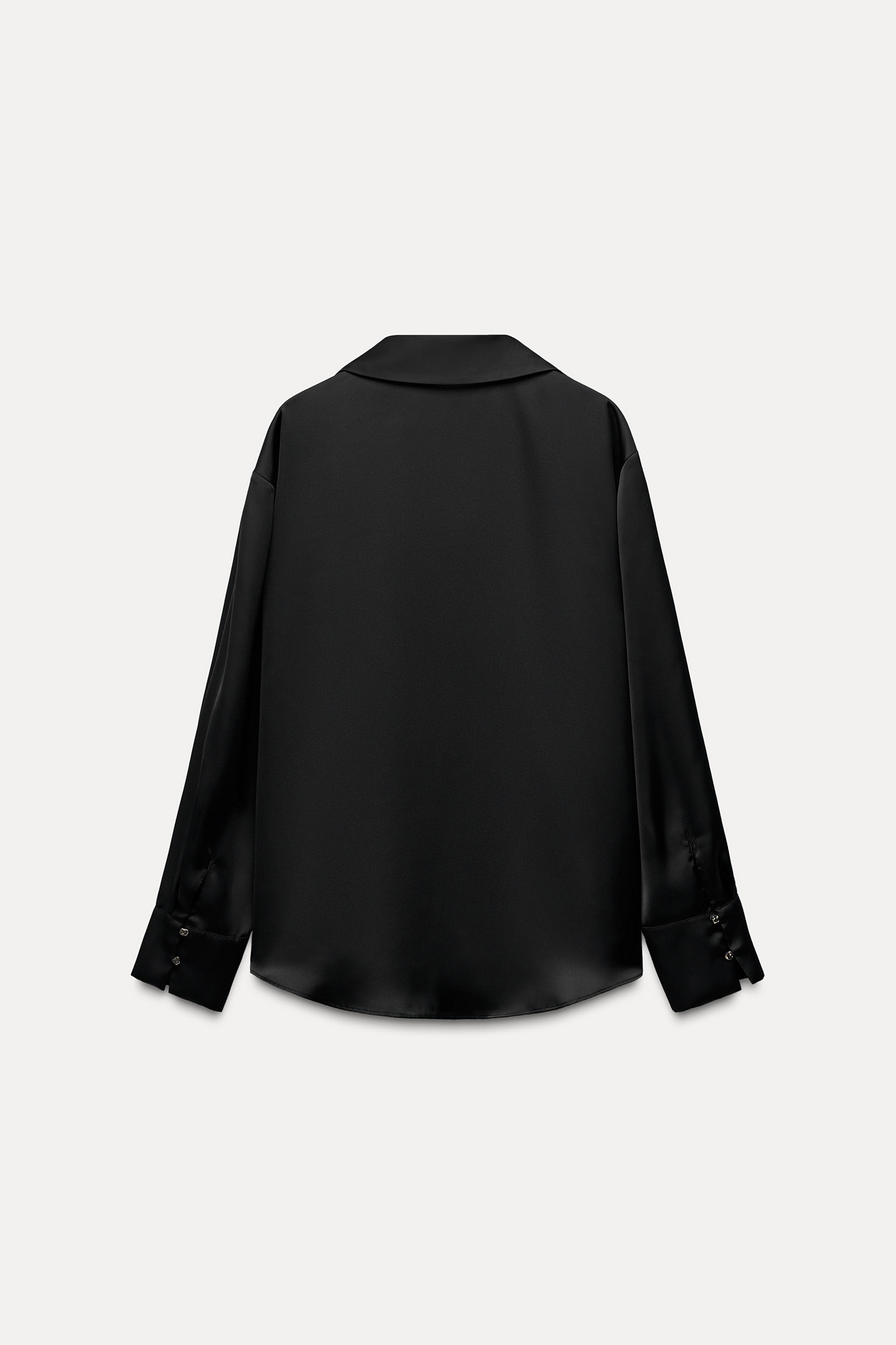 Basic Satin Shirt In Black