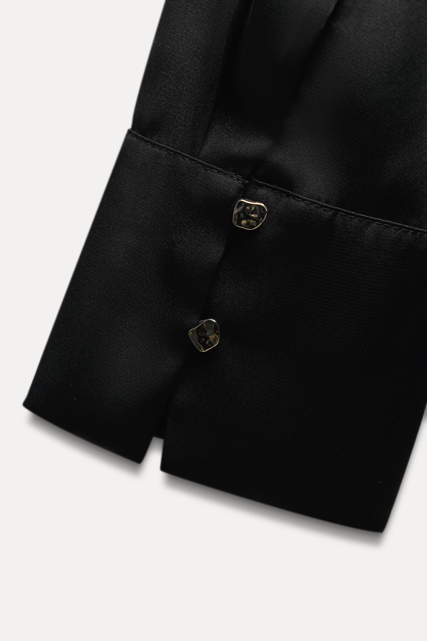 Basic Satin Shirt In Black