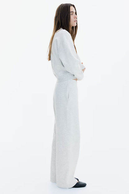 Two Pieces Light grey marl Sweatshirt Set