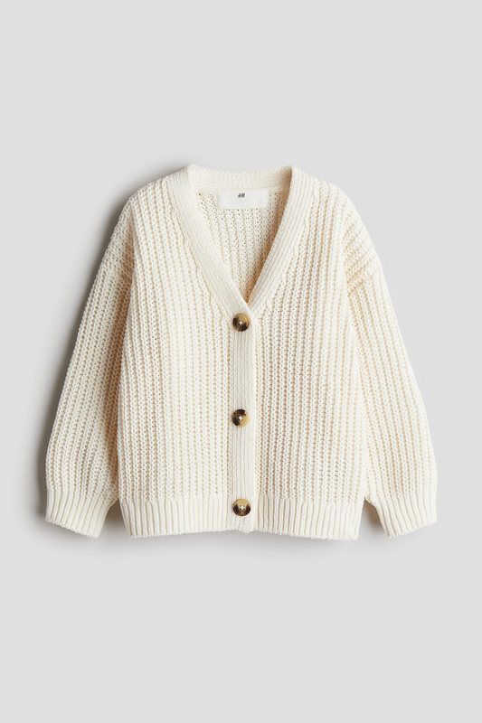 Norah White Oversized Cardigan