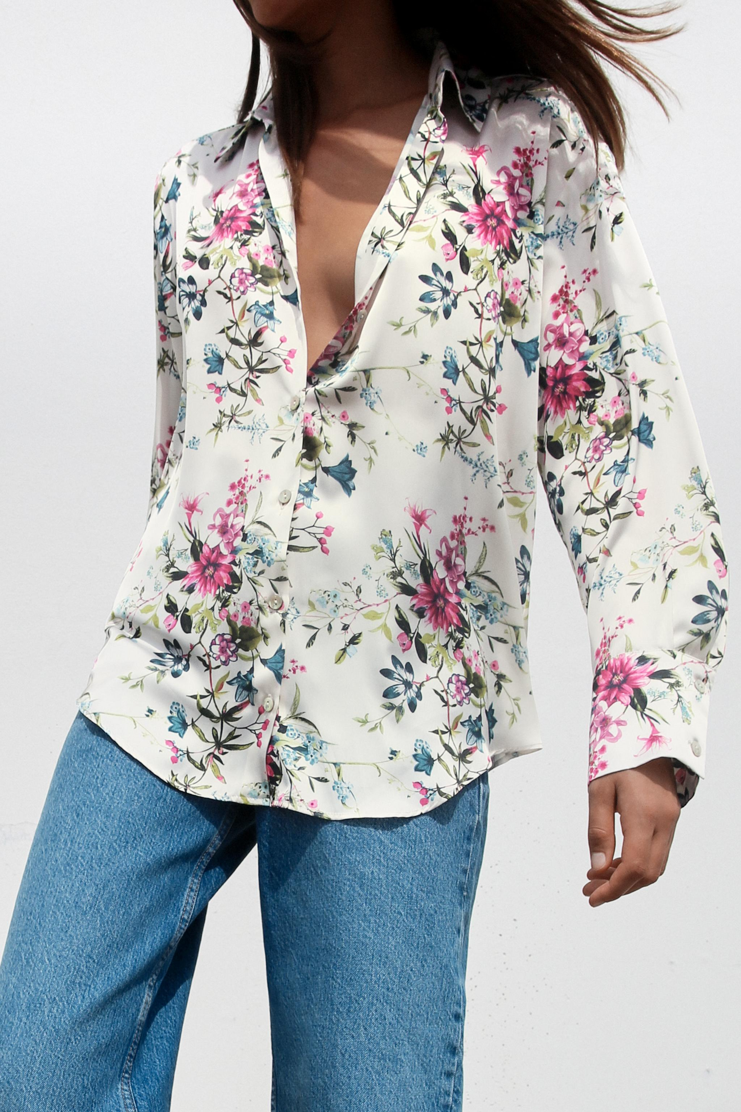 Printed Satin Shirt