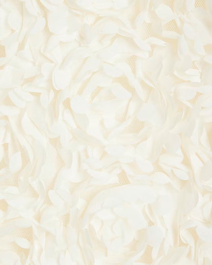 Cream Sleeveless 3D Petal Mini Dress