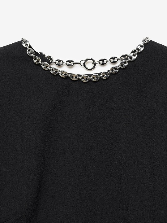 Black Open Back Dress