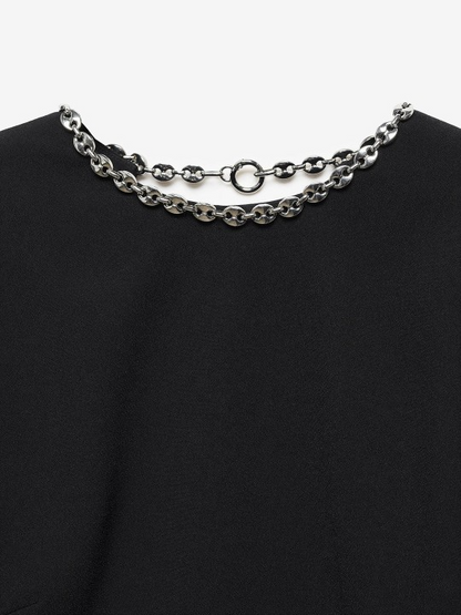 Black Open Back Dress