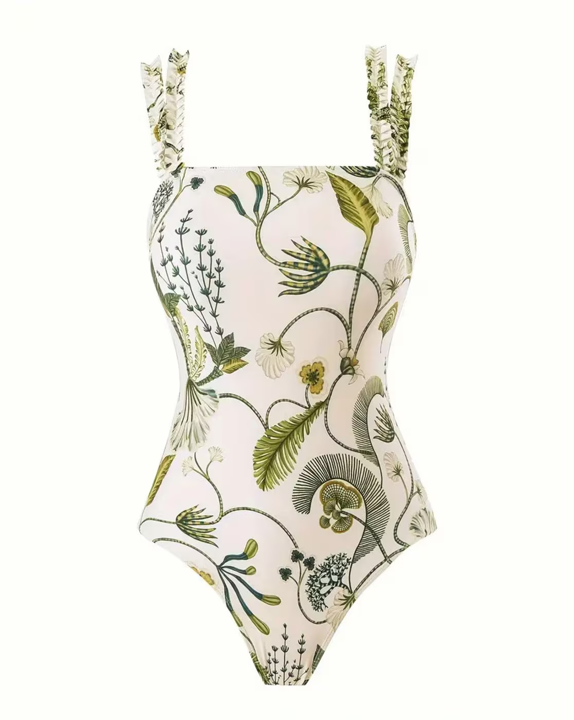 Cream Floral Swimsuit