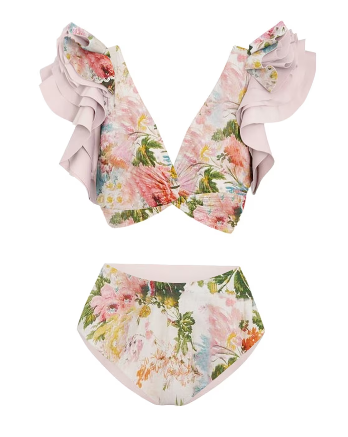 Floral Print Bralette & Panties Set