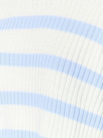 Striped Crop Acrylic Pullover