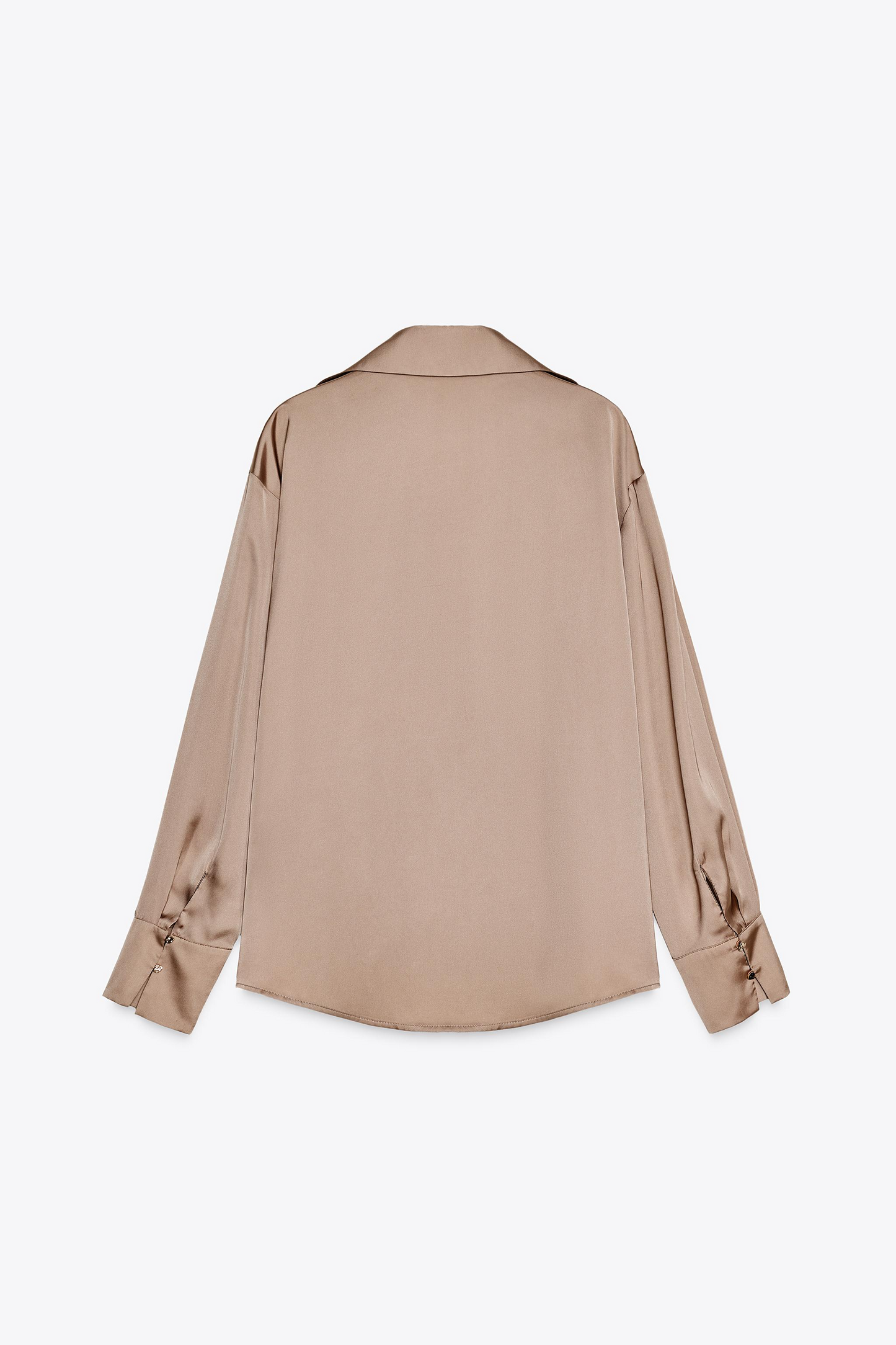 Basic Satin Shirt In Mink