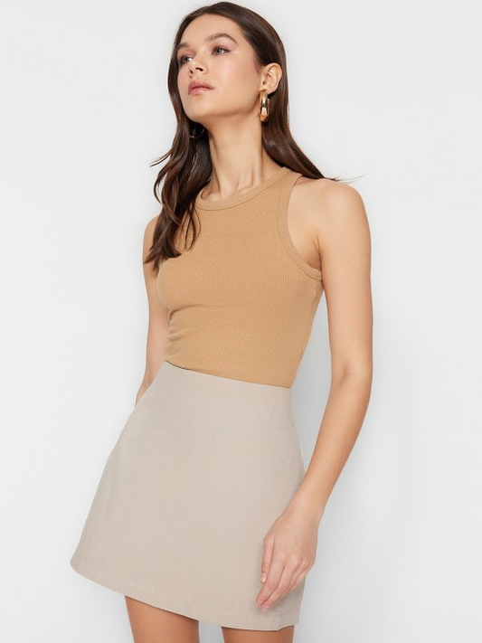 Cotton Pencil Mini Skirts