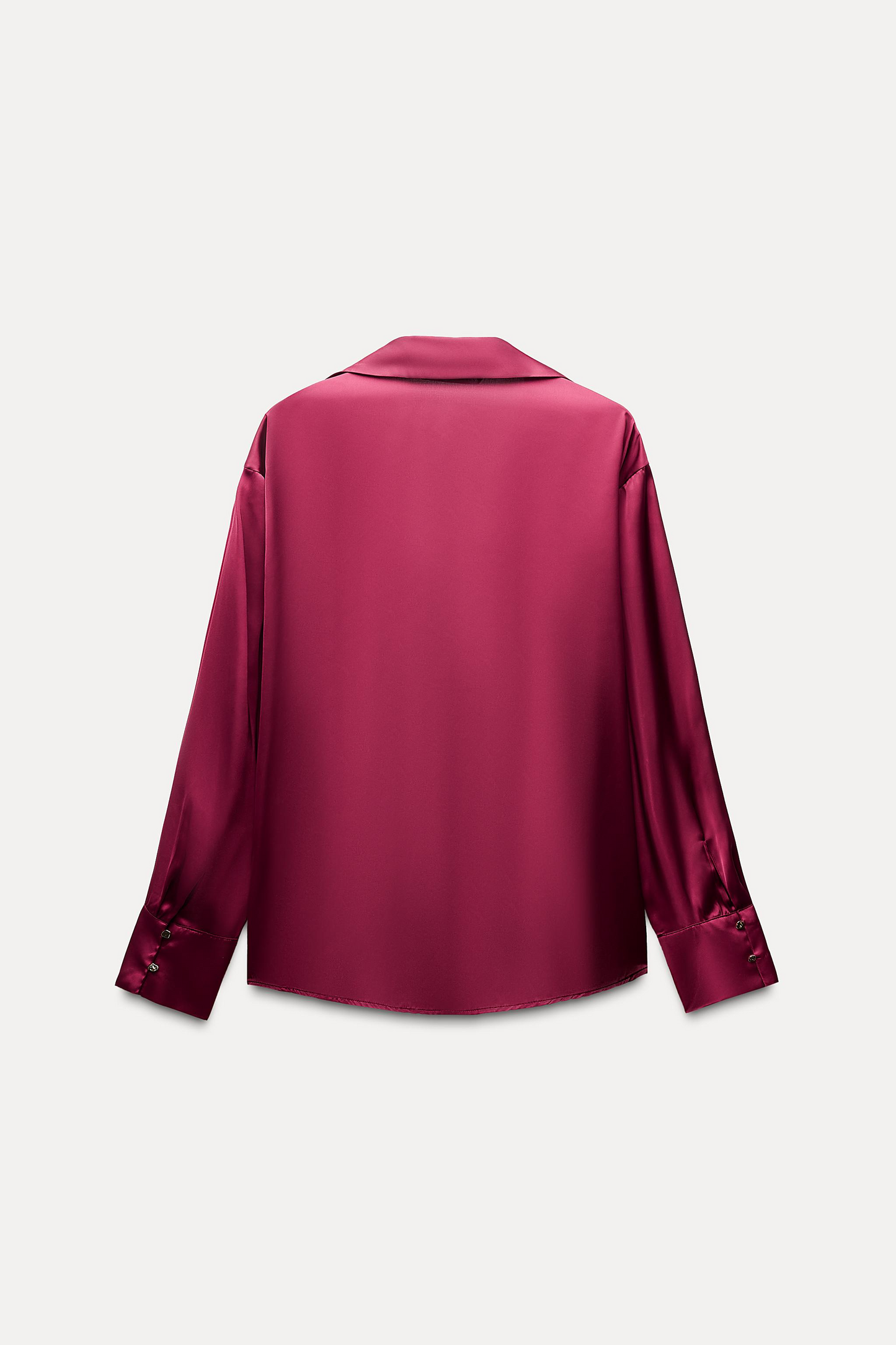 Basic Satin Shirt In Light Maroon