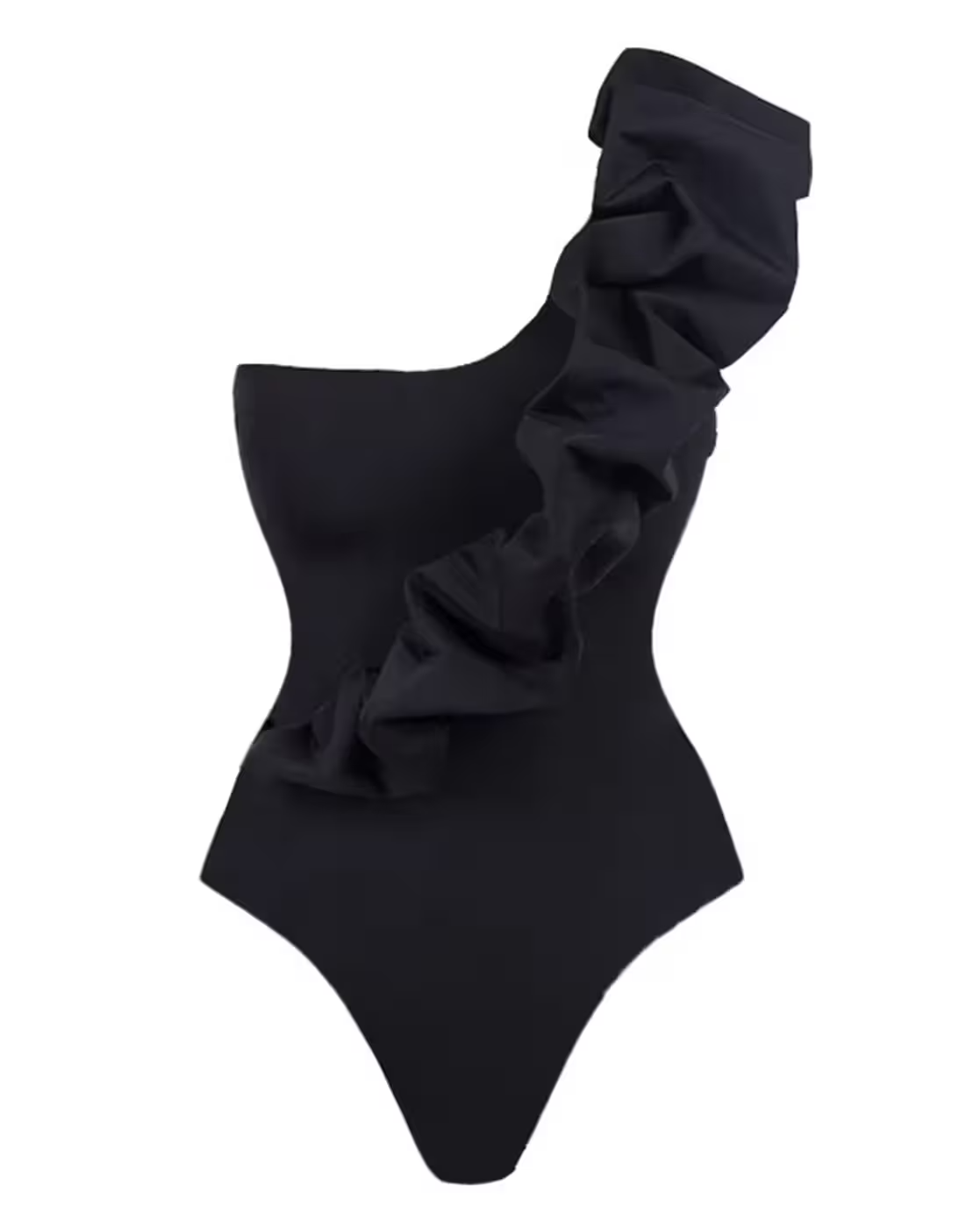 Swimsuit with Ruffles Overlay