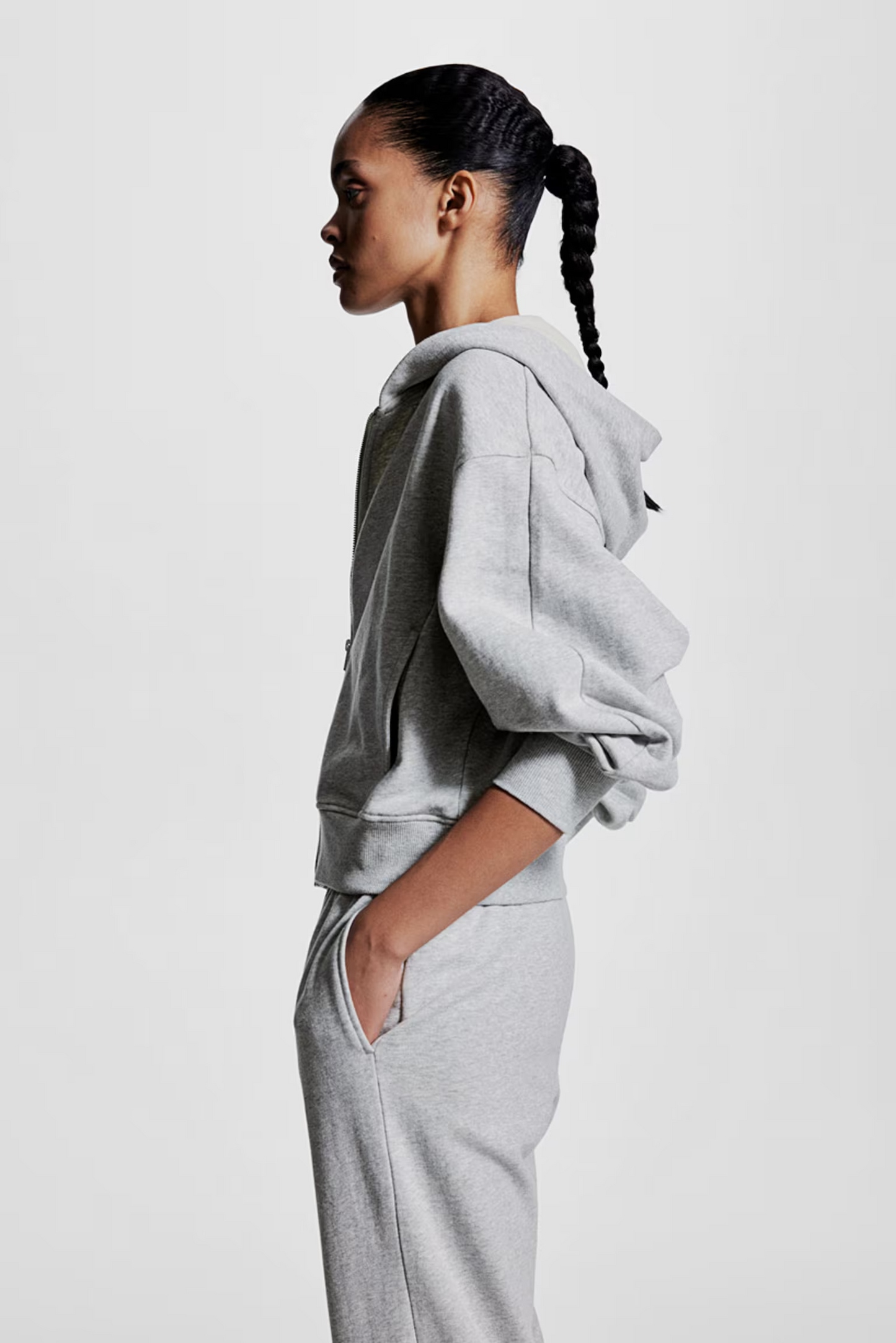 Grey Sports Zip-Through Hoodie & Joggers