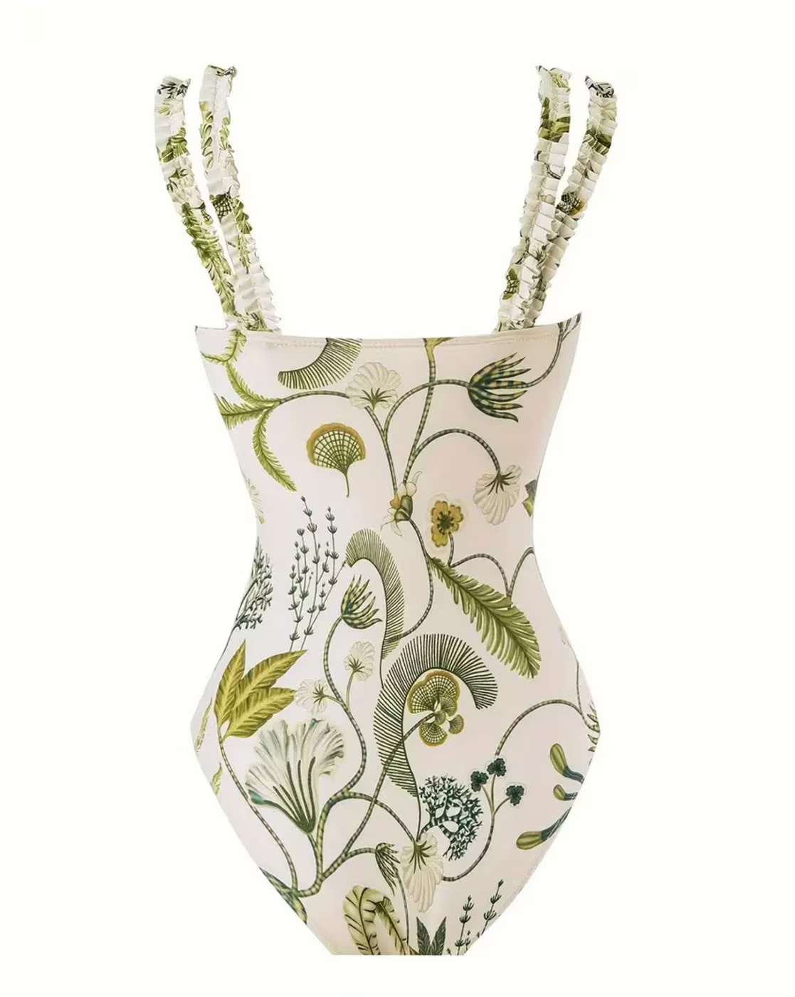 Cream Floral Swimsuit