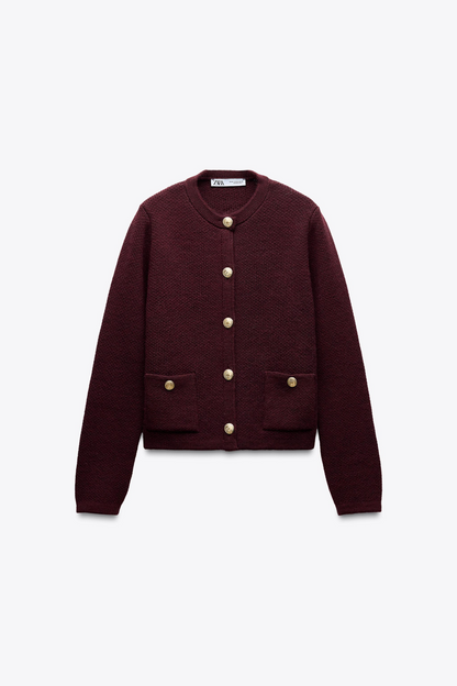Isla Knit Cardigan With Golden Buttons