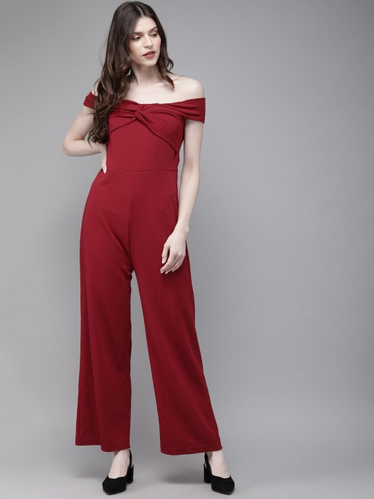 Red Basic Jumpsuit