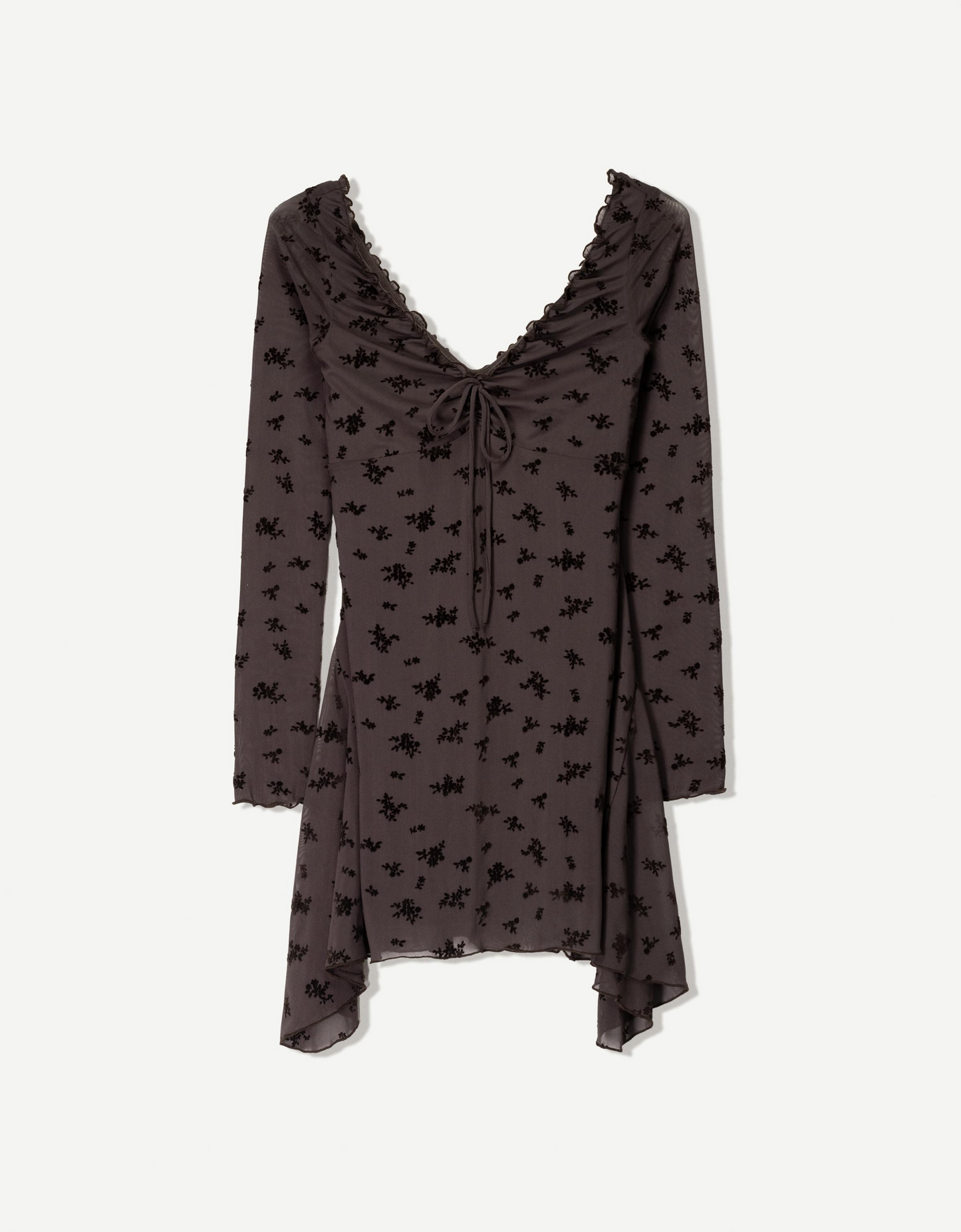 Long Sleeves Mini Print Dress