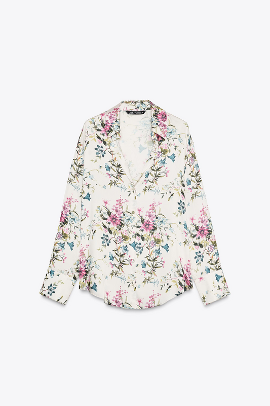 Printed Satin Shirt