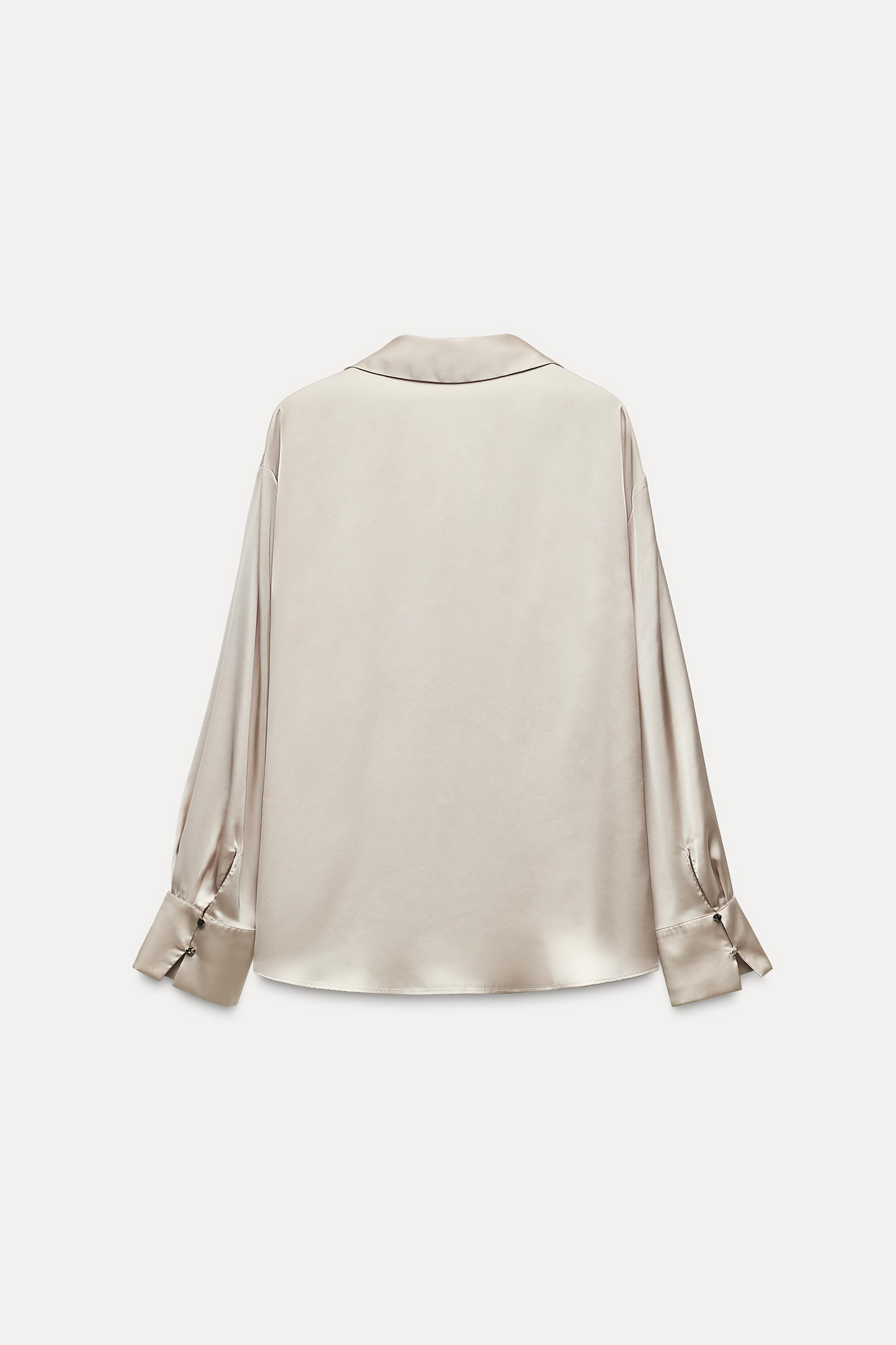 Basic Satin Shirt In Sand