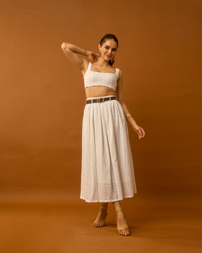 Moon Crop Top And Skirt Co-Ord Set
