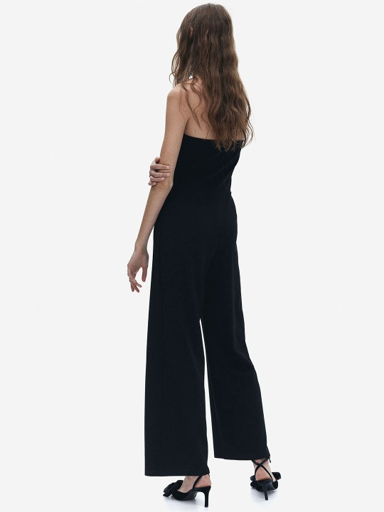 Bow-Front Bandeau jumpsuit