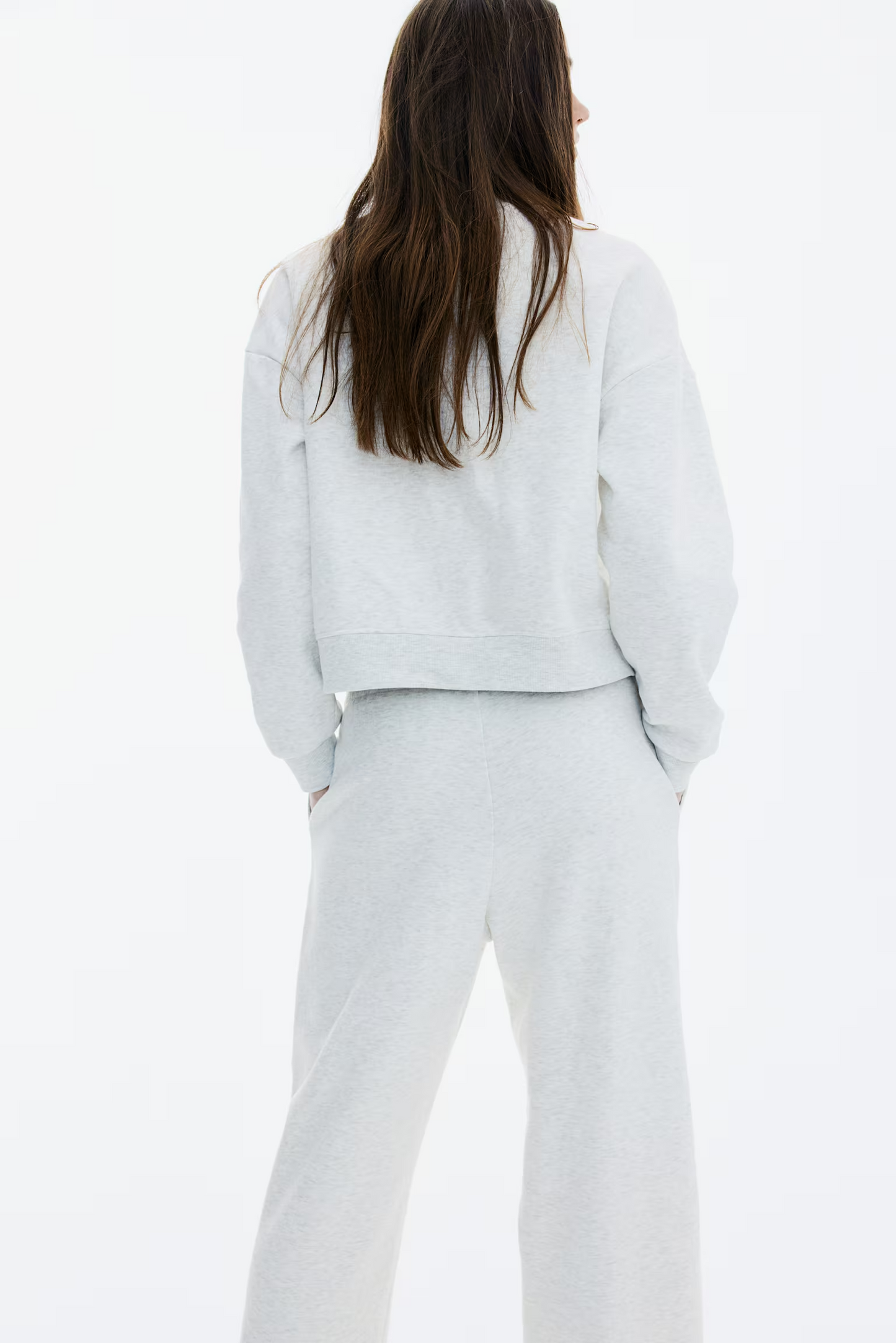 Two Pieces Light grey marl Sweatshirt Set