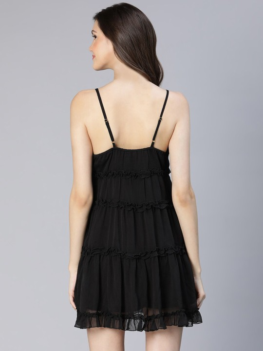 Black Mid Thigh Nightdress