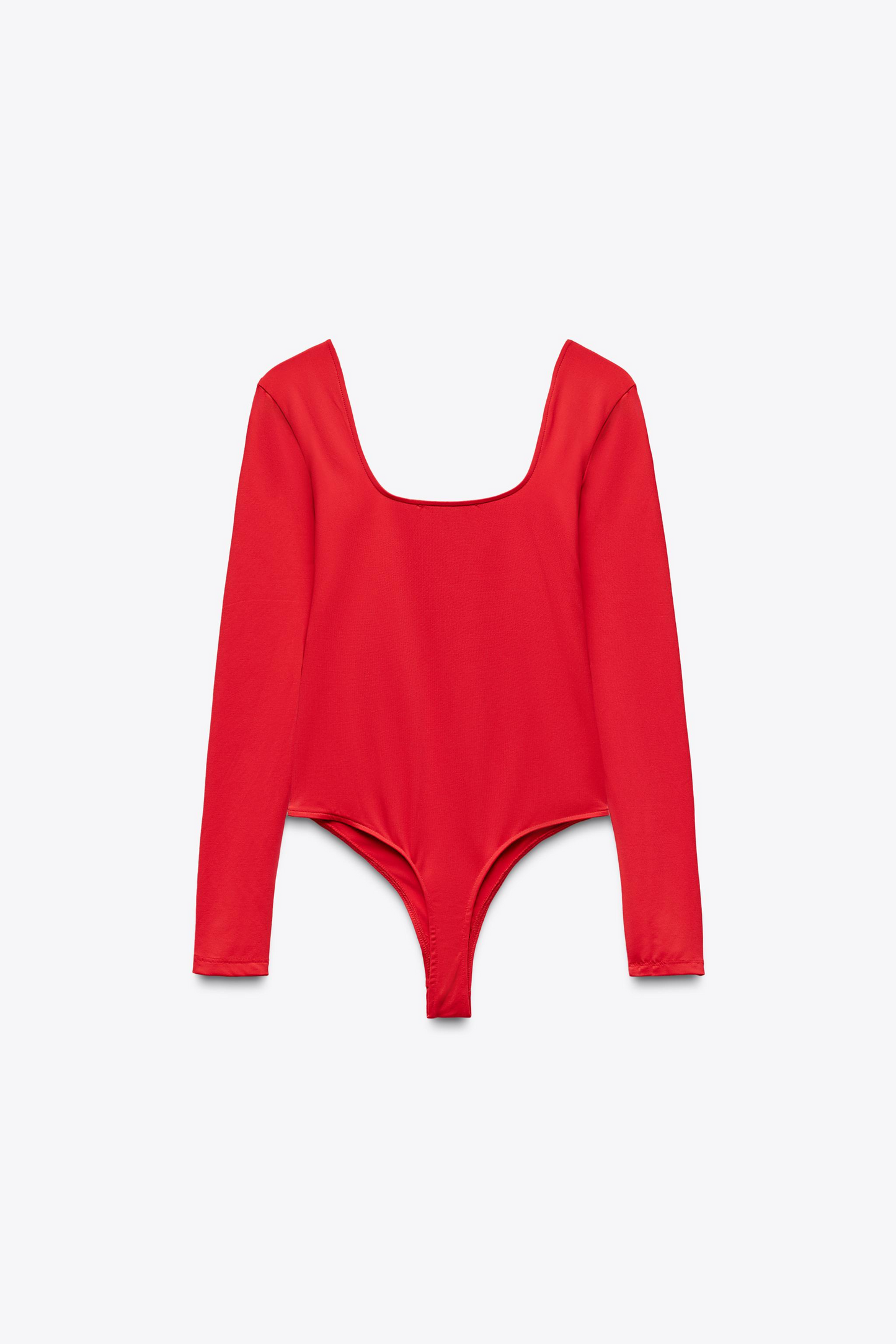 Hazel Square Neckline Bodysuit In Red