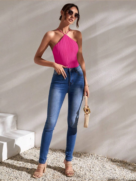 Helen Halter Neck Fitted Top