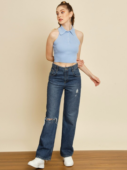Open Back Cashmere Top