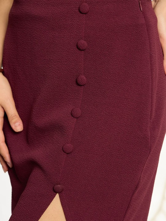 Burgundy Office Skirts