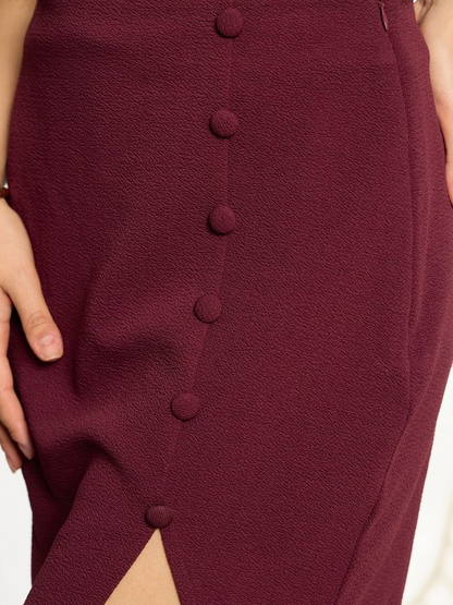 Burgundy Office Skirts