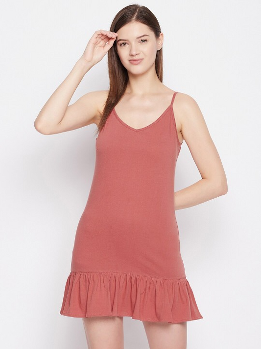 Abbey Pink Solid Cotton Nightgown