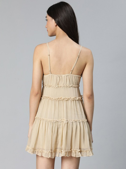 Beige Ruffled Nightdress