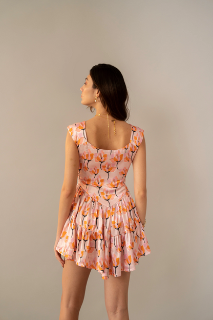 Moon Pink Water Lily Dress