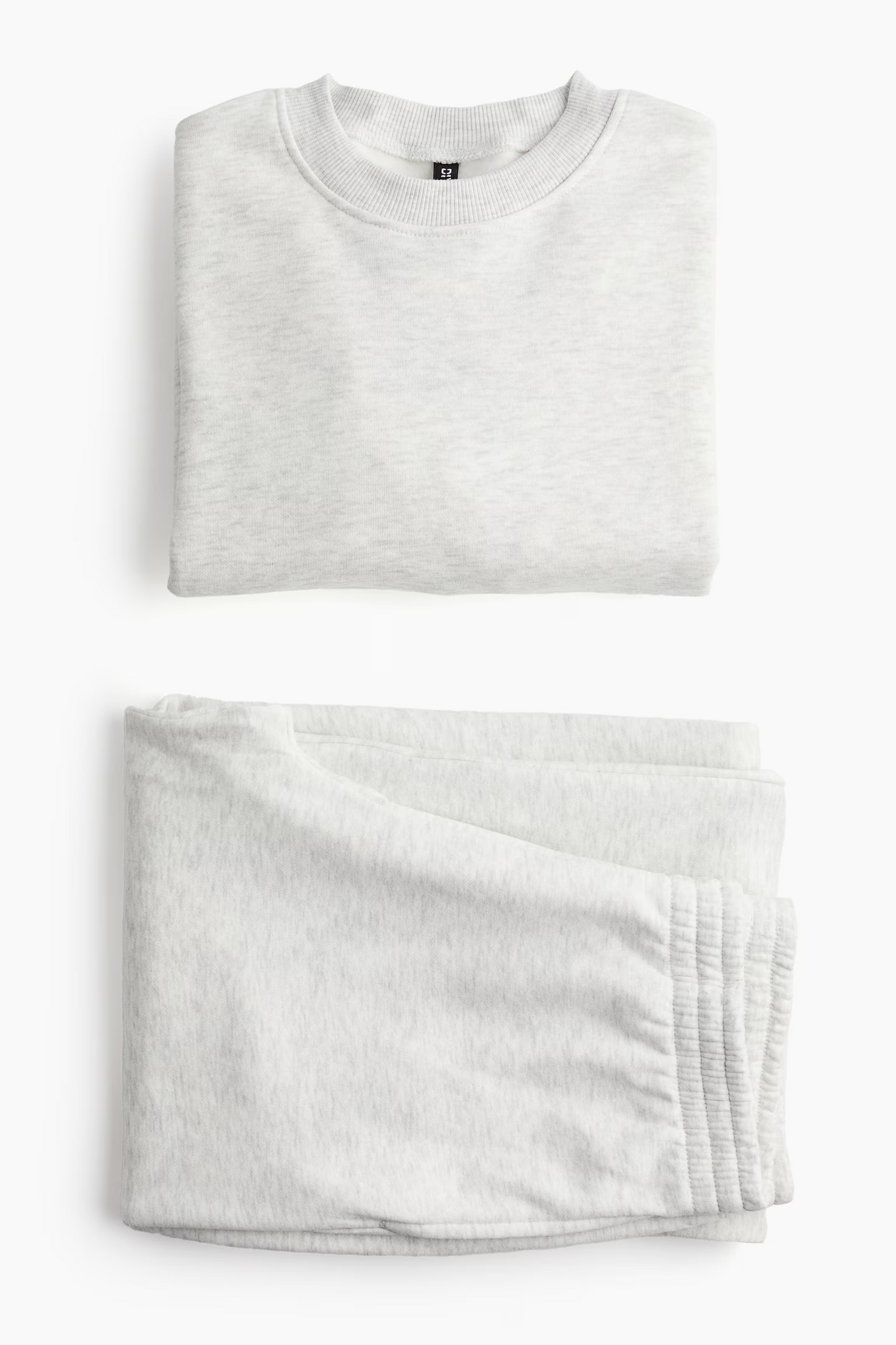 Two Pieces Light grey marl Sweatshirt Set