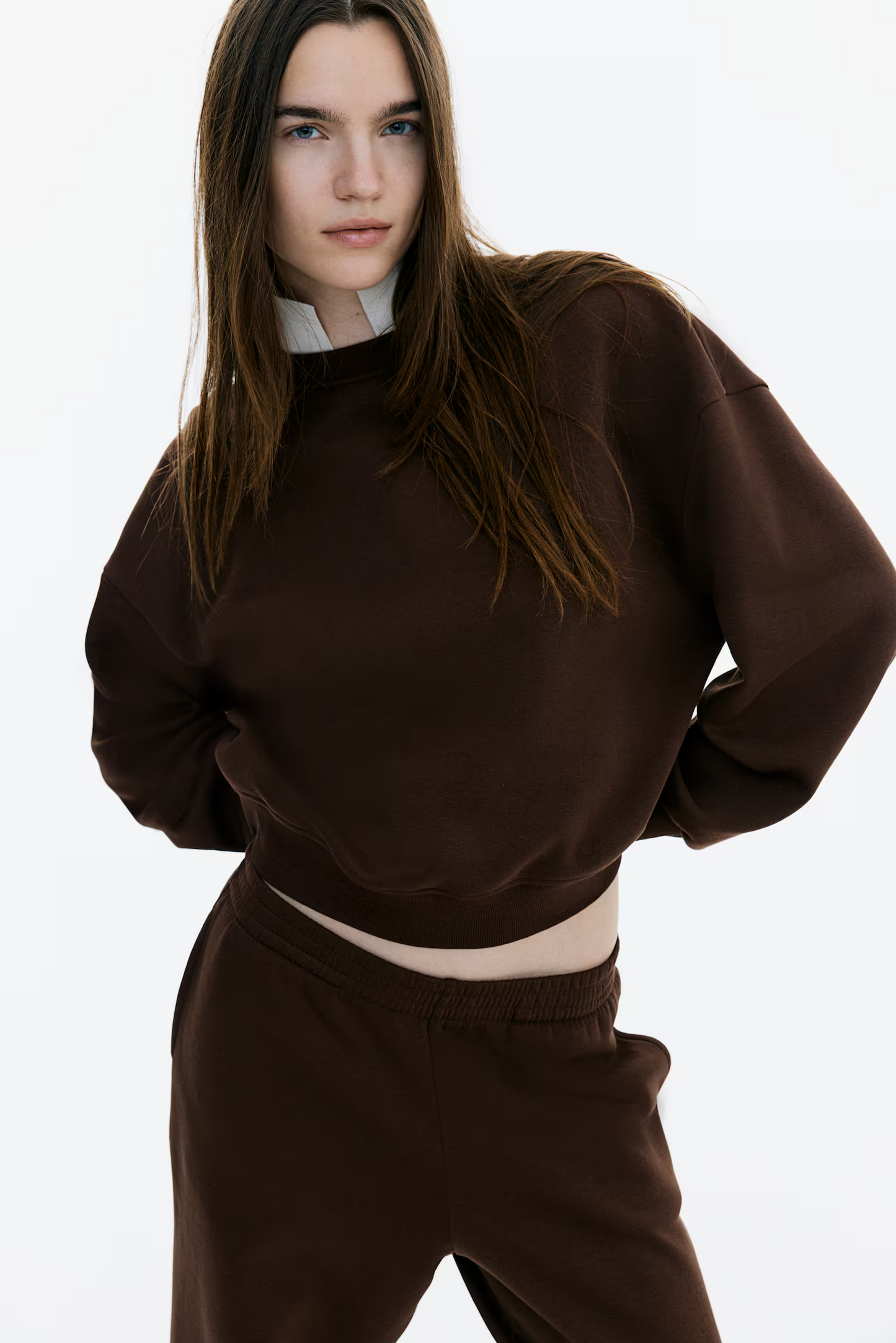 Two Pieces Brown Sweatshirt Set