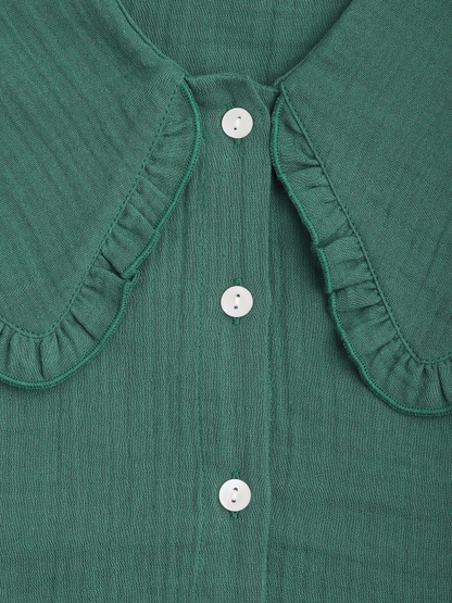Frilled Collar Shirt Top