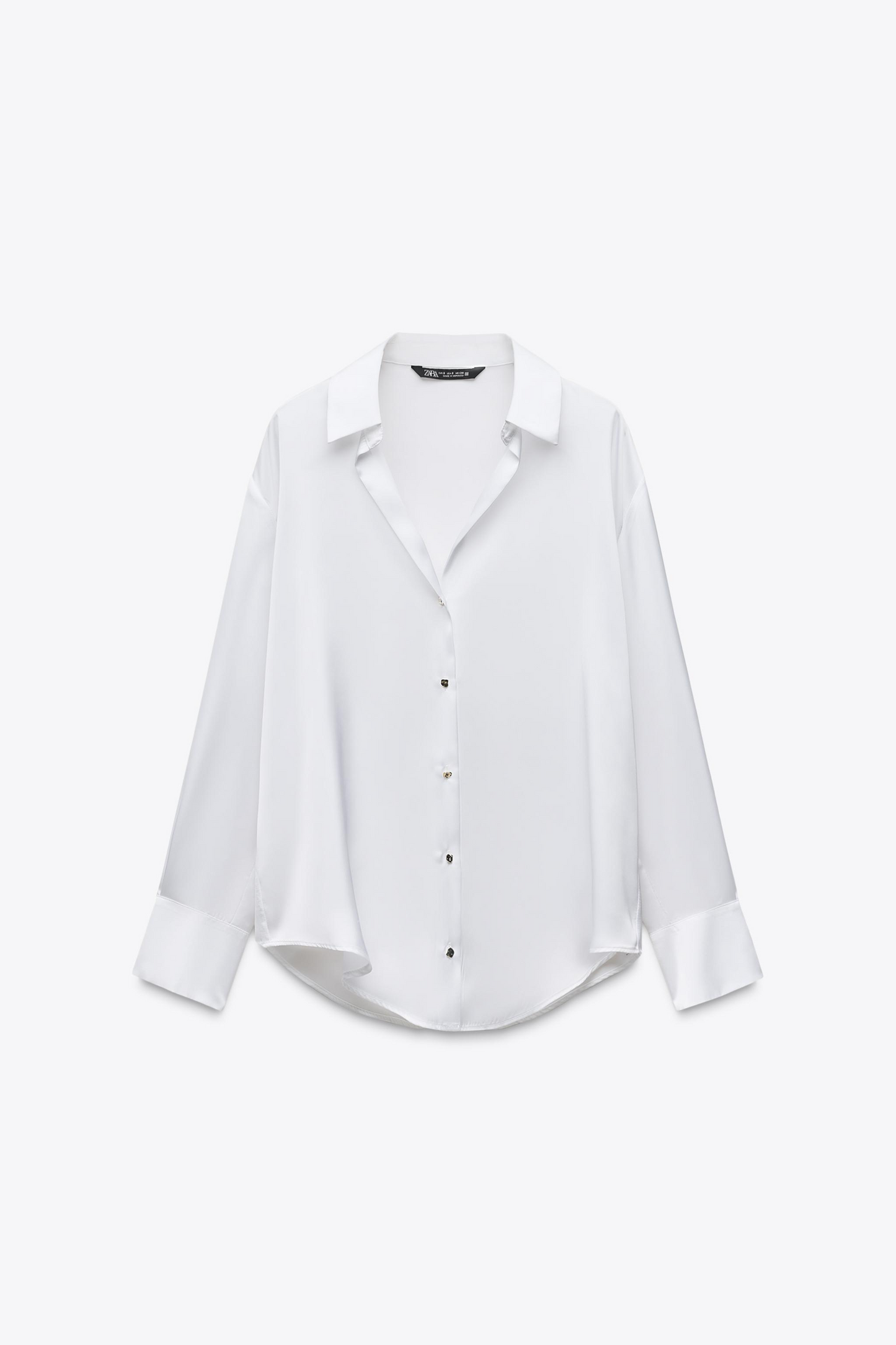 Basic Satin Shirt In White