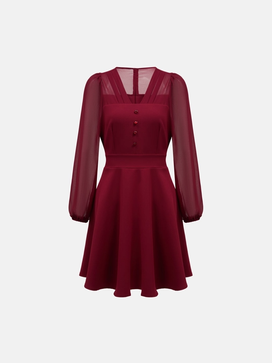 Buttoned A-Line Dress