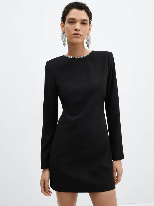 Black Open Back Dress