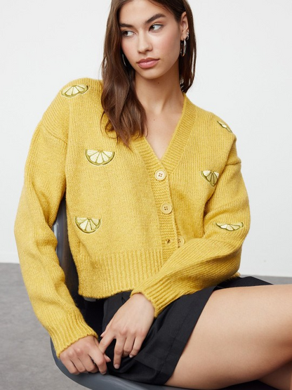 Mustard Lemon Cardigan